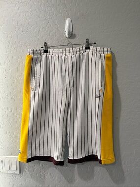 Vintage Y2K G-Unit 50 Cent Pinstripe Baggy Shorts Medium Bin 1